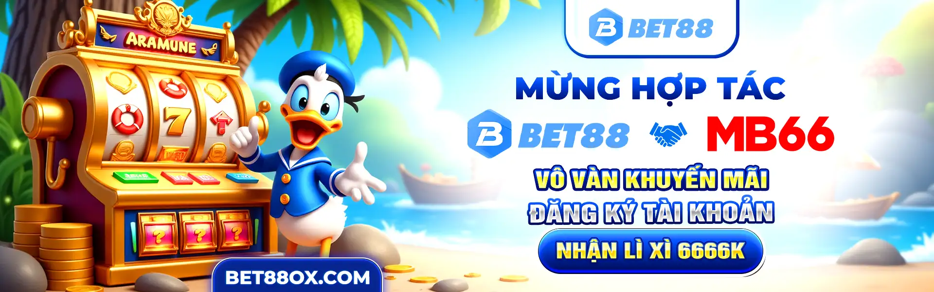 Mừng hợp tác BET88 với MB66 đăng ký nhận thưởng 6666k