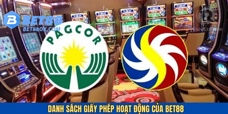 Các giấy phép hoạt động Bet88 hiện đã được cấp
