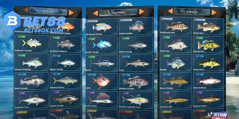 Hệ số trả thưởng trong Make A Killing Fishing BET88